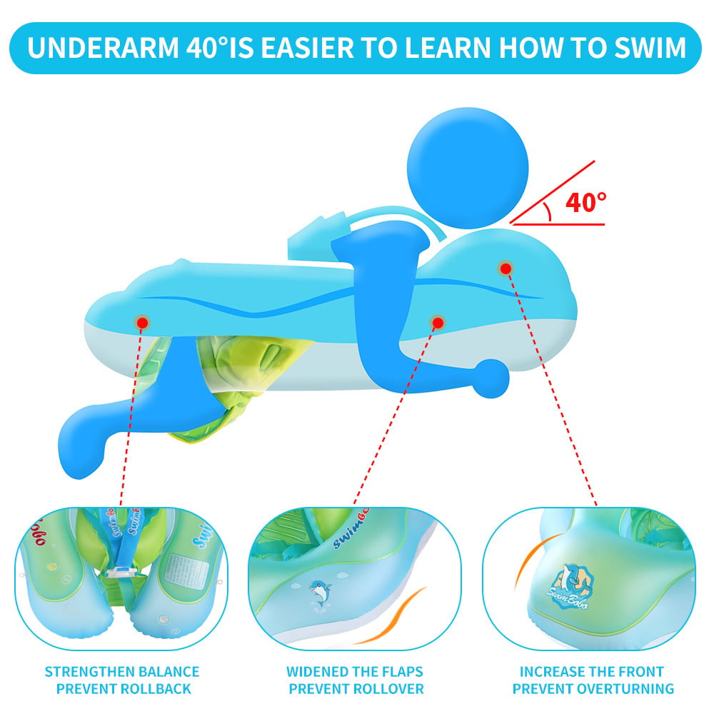 AquaFloaty™ – Baby-Schwimmring mit Sonnendach, tragbar und leicht aufzublasen