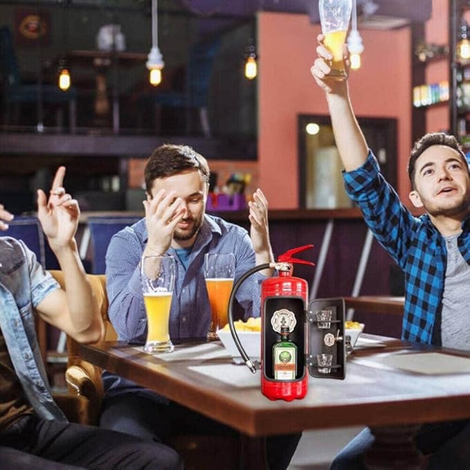 Feuerlöscher Mini-Bar Metall | Abschließbar mit Schlüssel oder Riegel | Ausgefallenes Geschenk für Herren zum Geburtstag 7