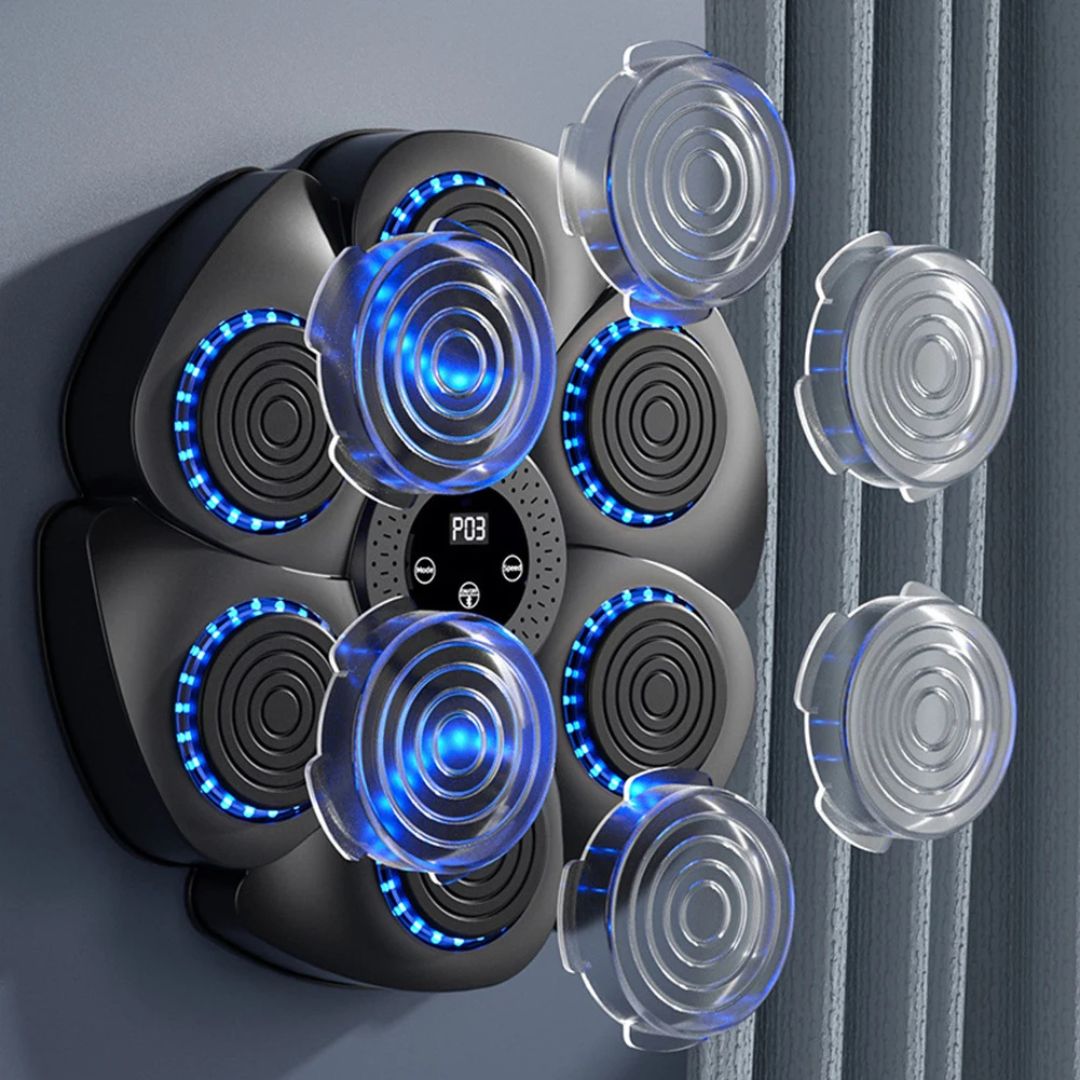 Boxtrainer für Kinder Wandmontage | LED-Licht, Sound & Bluetooth-Musik | Robuste Struktur mit weicher Oberfläche 4