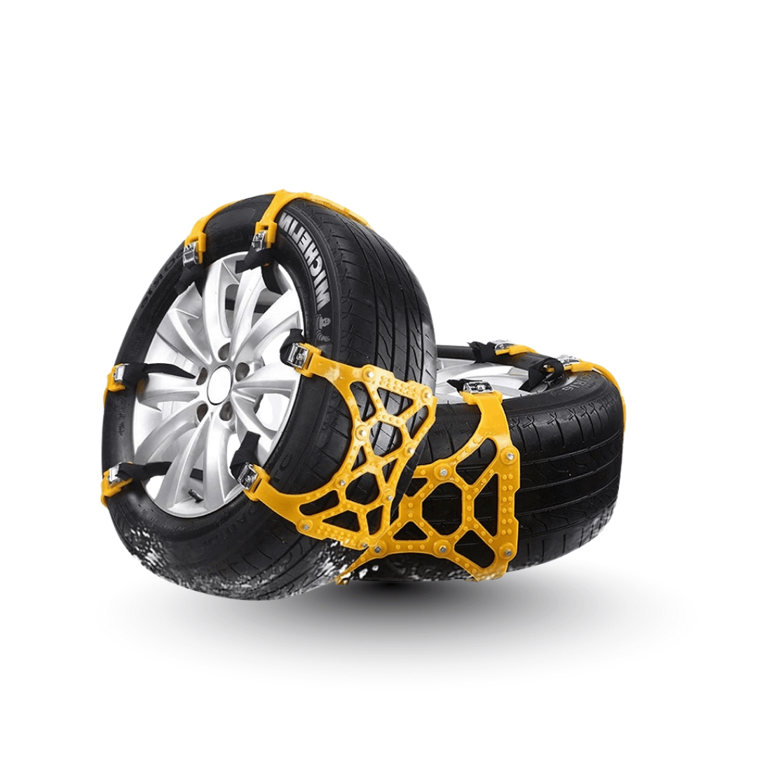 Schneeketten TPU & Stahl | 185-295 mm, 3er-Set für Auto, SUV & LKW | Rutschfest bis -50 °C, in Minuten montiert 1