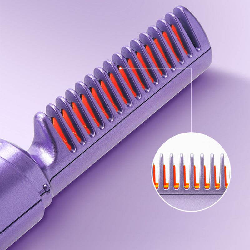 HairGlam™️ - 2-in-1 elektrischer Kamm - Lockenstab und Glätteisen