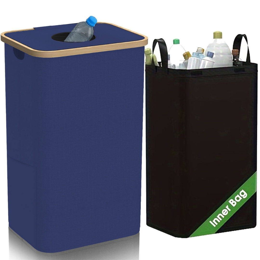 Faltbare Aufbewahrungstasche für Plastikmüll und Pfandflaschen | Wasserdicht, 4 Farben | Platzsparend & Waschbar 3