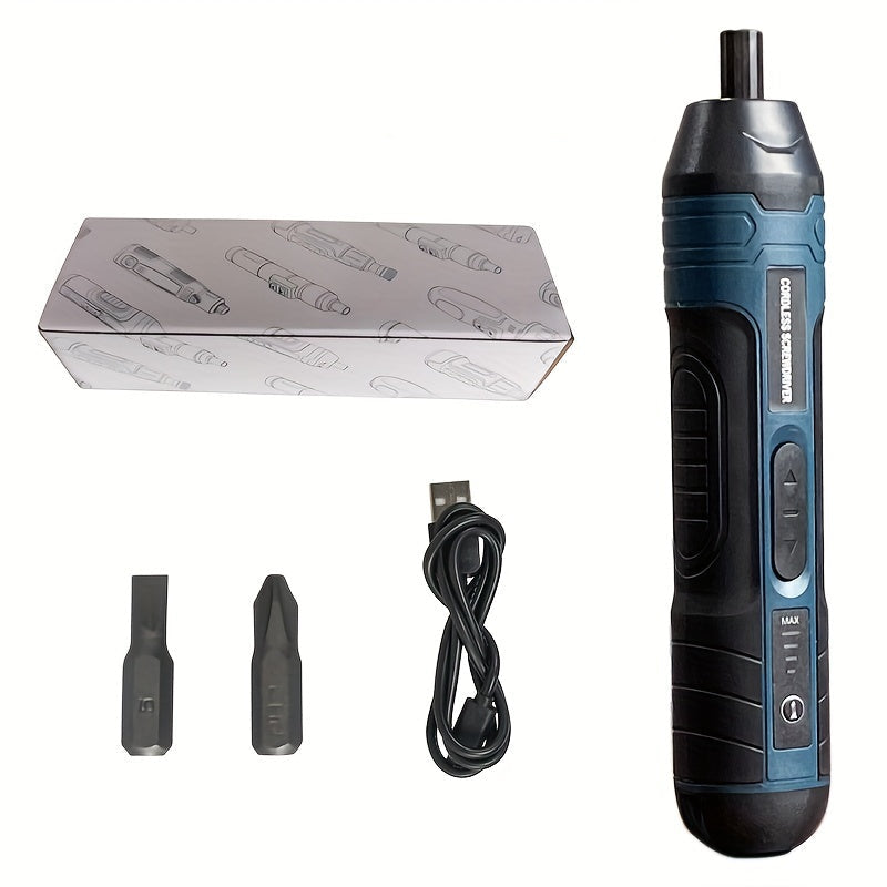 Akkuschrauber Set Kompakt 3.6V Lithium-Akku | 4 Drehmomentstufen, bis 5 Nm | USB-Ladefunktion, 20 Bits inklusive 4