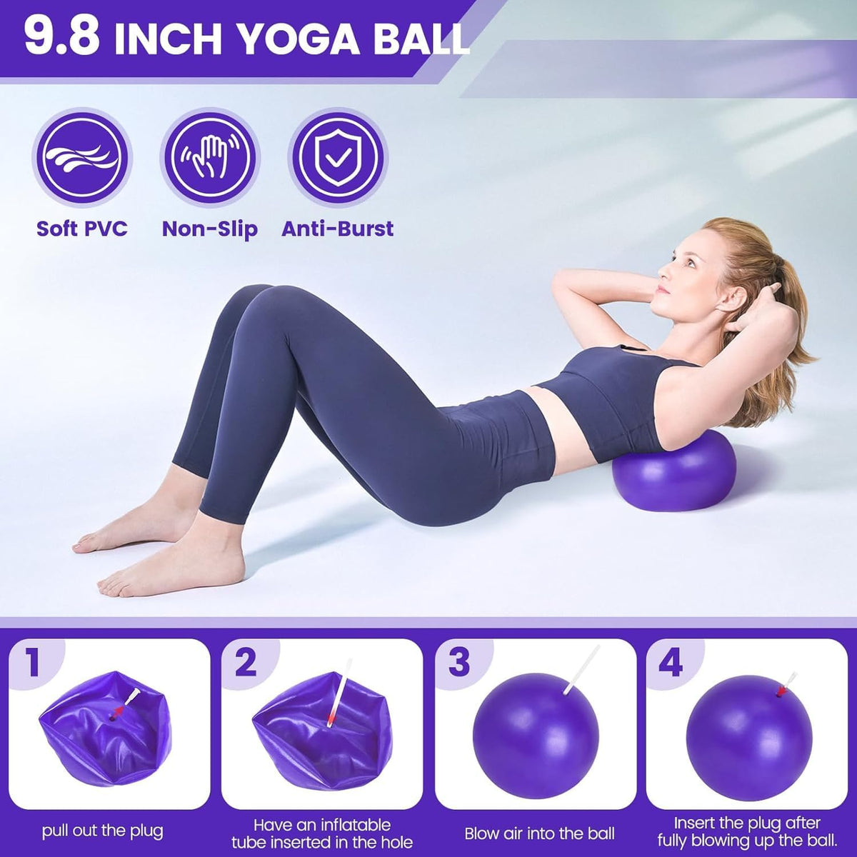 Pilates-Set 9-teilig | Ring, Ball & Widerstandsbänder 5