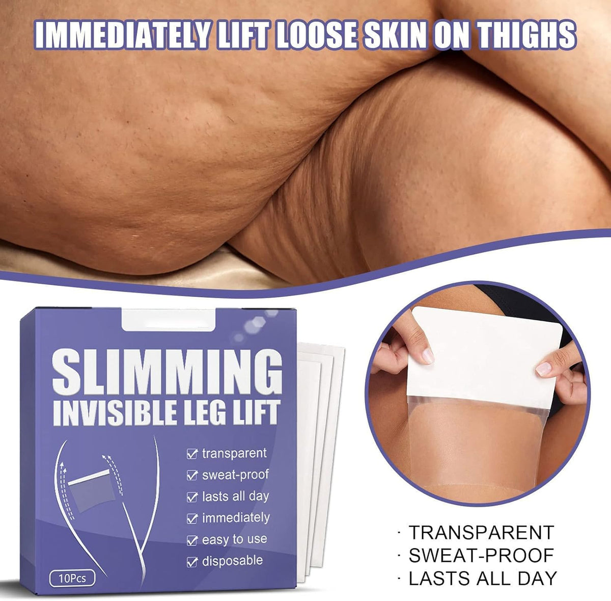 1+1 Gratis | LiftThigh – Unsichtbare Hautstraffungspflaster