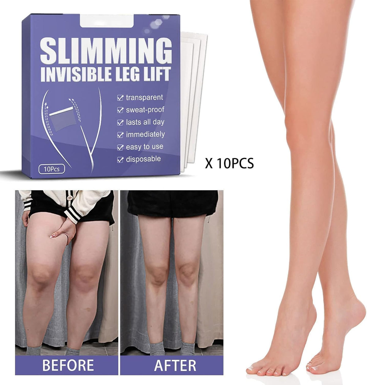 1+1 Gratis | LiftThigh – Unsichtbare Hautstraffungspflaster