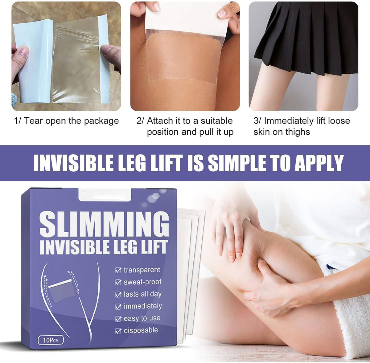 1+1 Gratis | LiftThigh – Unsichtbare Hautstraffungspflaster