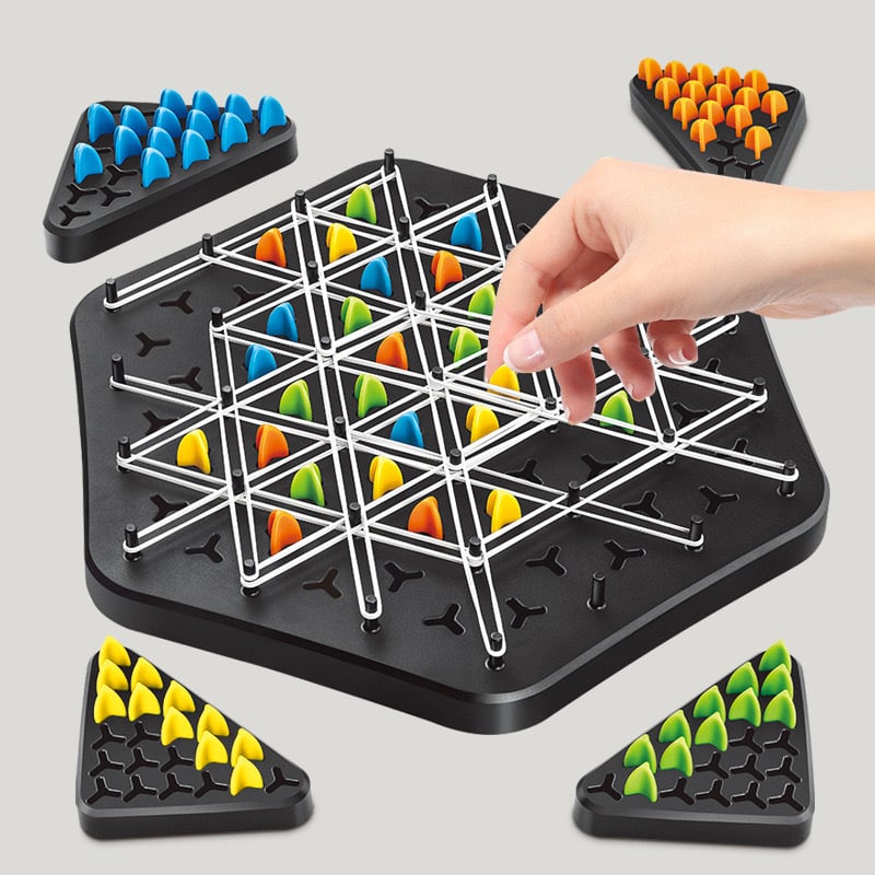 KnotFun™ - Dreieckiges Schachspiel aus Kettengliedern