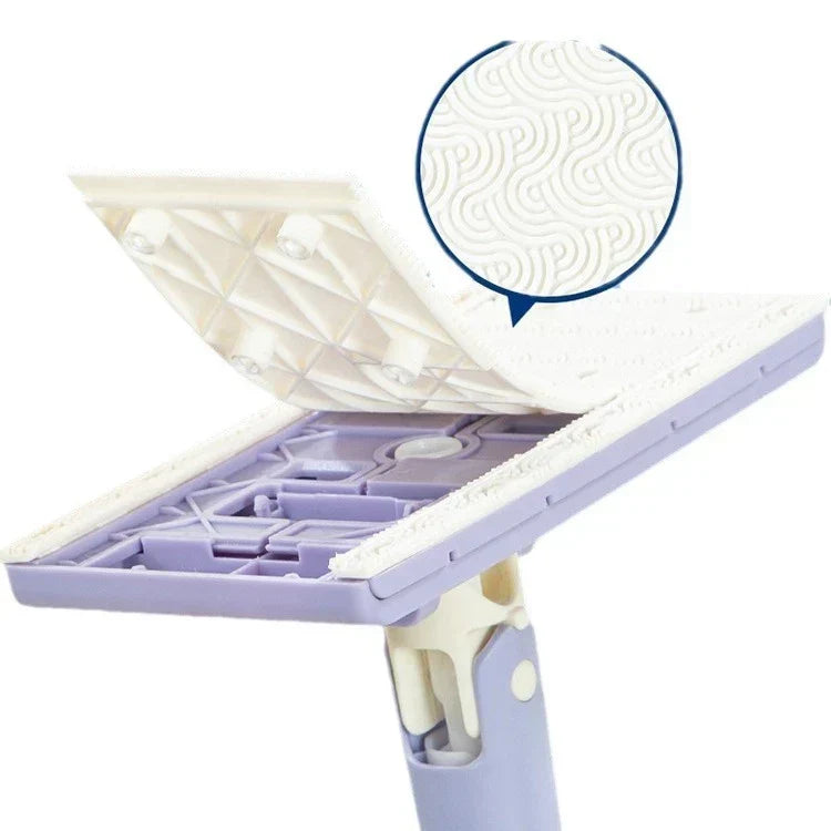 Klemmmopp Edelstahl 71/93/115 cm | Weiß oder Violett | Automatische Klemmung, Schnelltrocknend für Nass- und Trockenreinigung 6