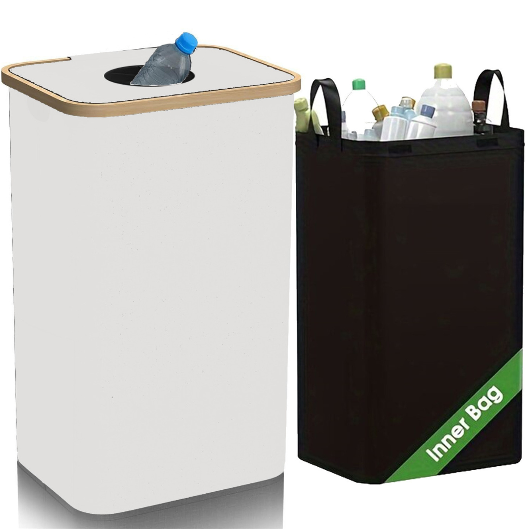 Faltbare Aufbewahrungstasche für Plastikmüll und Pfandflaschen | Wasserdicht, 4 Farben | Platzsparend & Waschbar 2