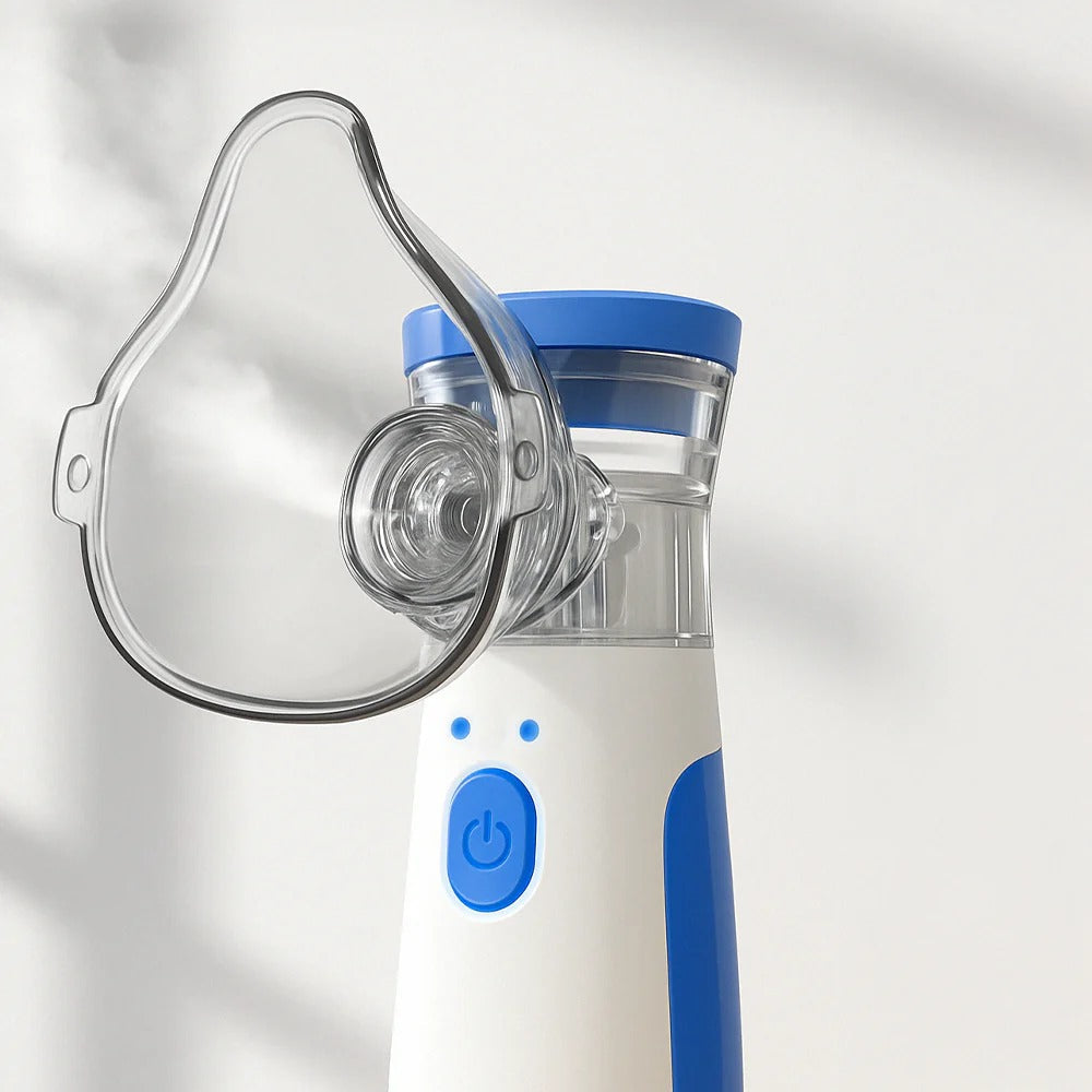 Tragbarer Mesh-Vernebler | Ultrafeiner Nebel ≤4 μm, unter 30 dB | Für Erwachsene und Kinder, mit Masken-Set und Selbstreinigung 9