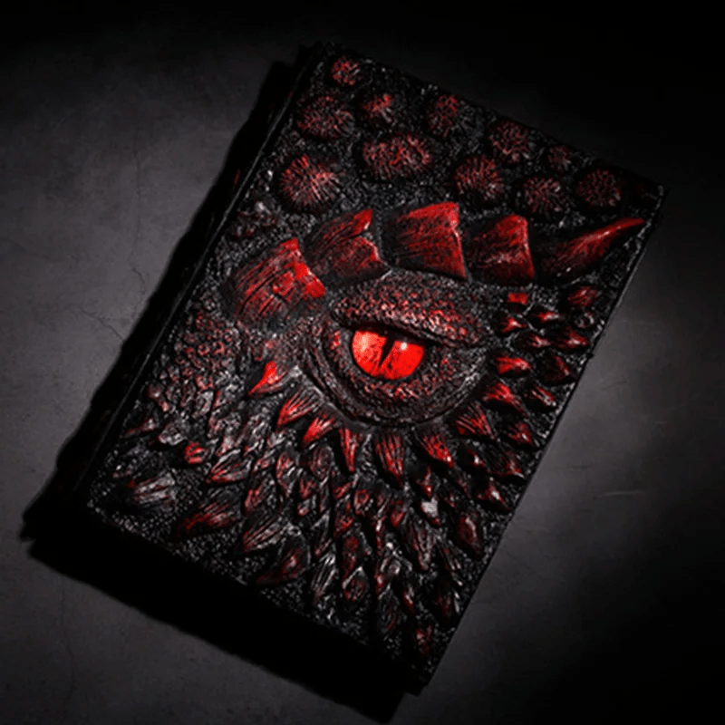 DragonBook™ – Handgefertigtes, geprägtes Harz-Tagebuch mit graviertem Einband