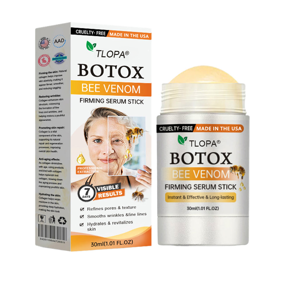 Anti-Aging Serum Stick für Frauen | Bienengift, Hyaluron & Peptide | Strafft Haut & Reduziert Falten für Gesicht & Körper 9