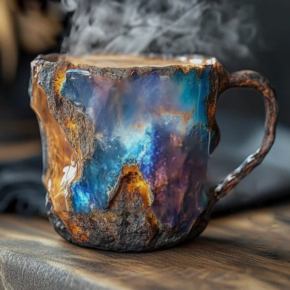 Kaffeetasse Mineral-Kristall-Optik | Handgefertigt & Isolierend | Mikrowellen- & Spülmaschinenfest, 350-450 ml Fassungsvermögen 2
