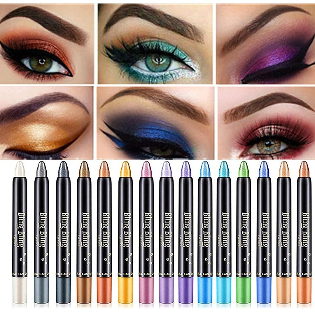 Penny™ - 15 Farben Highlighter Lidschattenstift Glitzer Lidschatten Eyeliner Stift