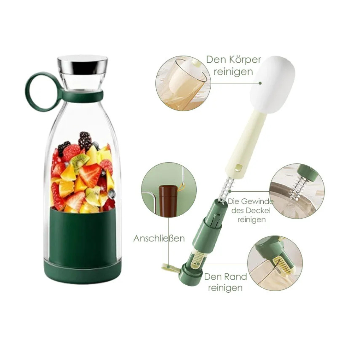 Tragbarer Smoothie-Mixer | Akku-Betrieb, rutschfeste Basis | Mixt direkt in der Trinkflasche, mit Automatik-Stopp 13