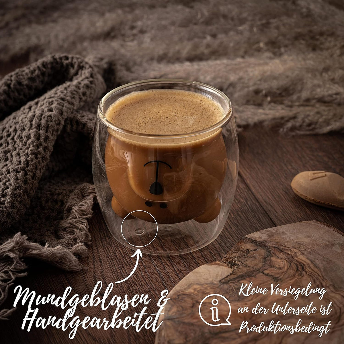 1+1 Gratis | MugConnect - Gemütliche Tasse mit herzerwärmendem Bärendesign