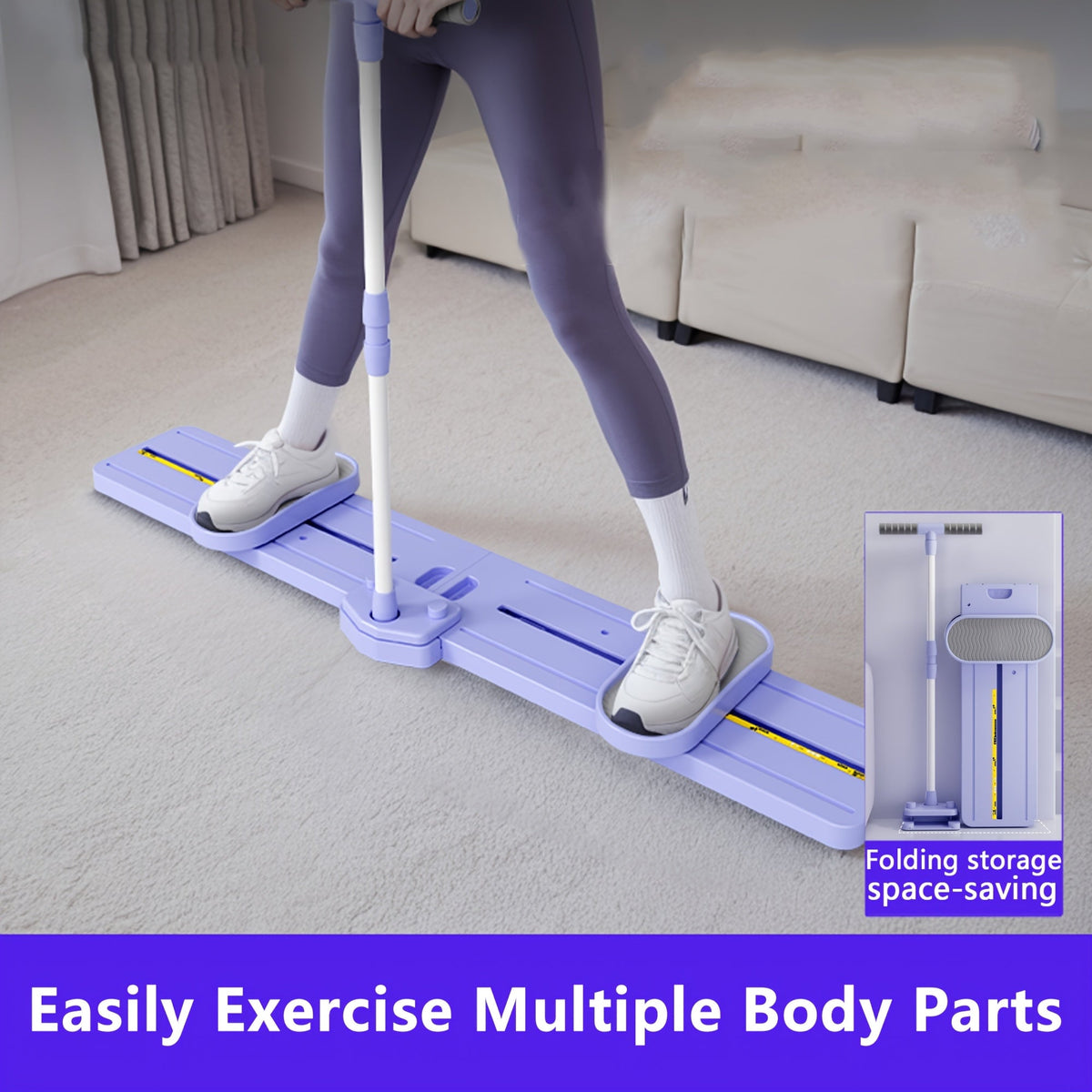 Pilates Board 2-in-1 für Beine und Beckenboden | Rutschfeste Fußstützen, Tragegriff | Kunststoff, kompakt und leicht 8