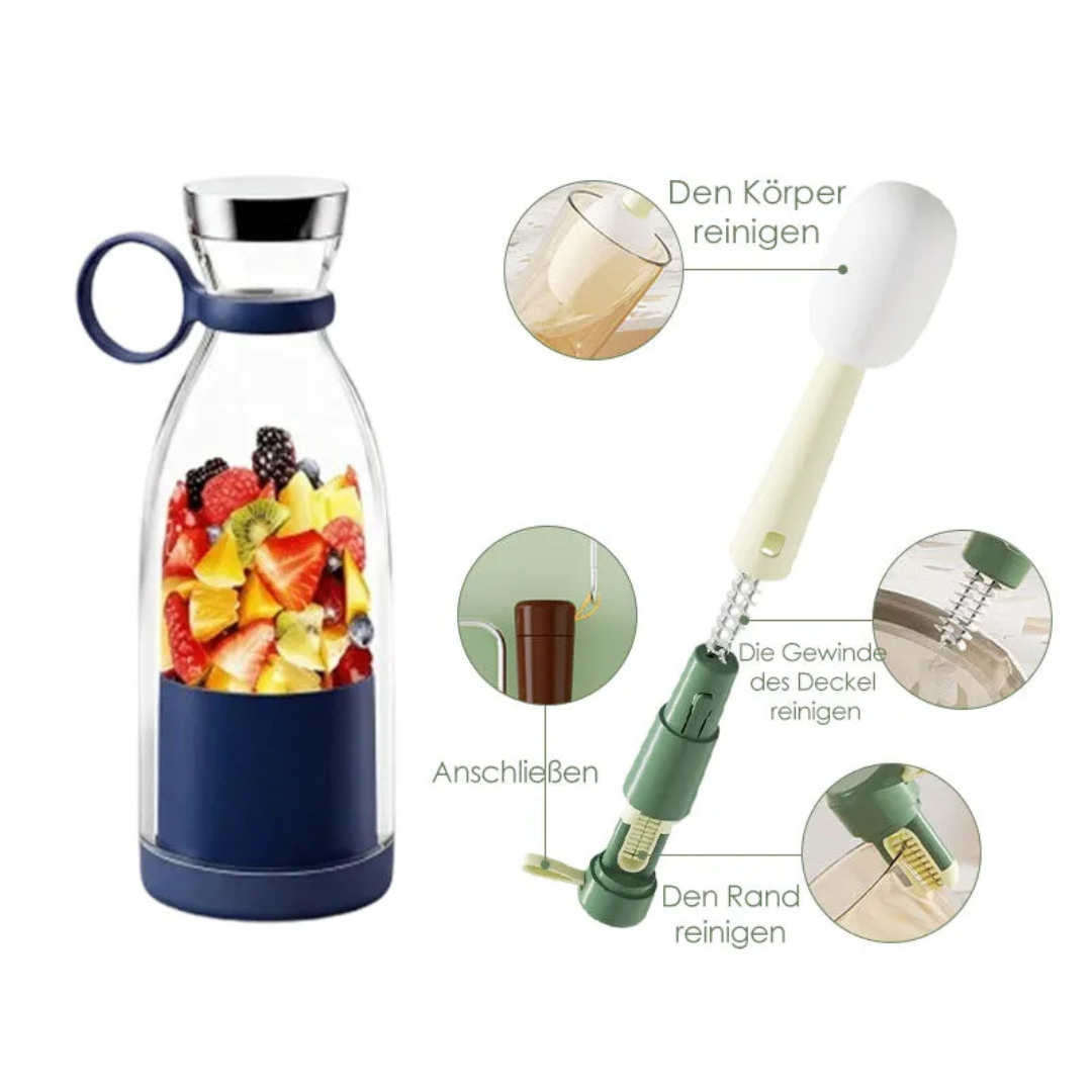 Tragbarer Smoothie-Mixer | Akku-Betrieb, rutschfeste Basis | Mixt direkt in der Trinkflasche, mit Automatik-Stopp 14