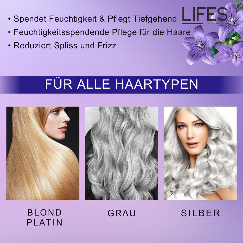 GlowHair™ – Haarmaske gegen Gelb- und Messingtöne