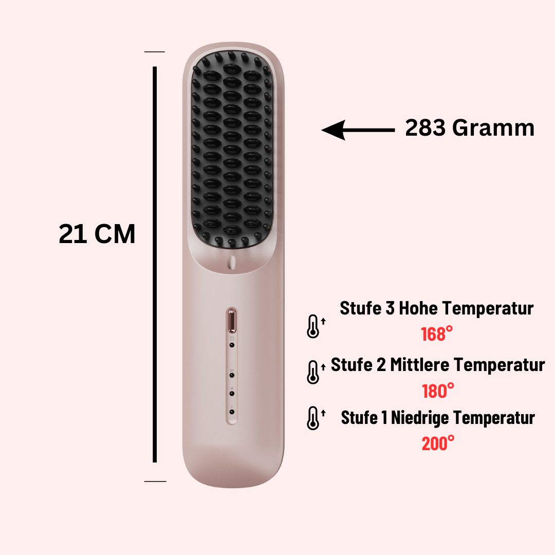 2-in-1 Haarstyler Glätteisen und Lockentool | Kompakt für unterwegs, Schwarz | Anpassbare Hitze für seidiges Volumen 8