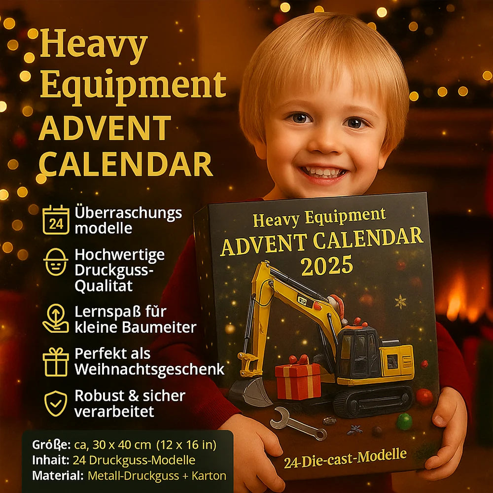 Adventskalender Baumaschinen 2025 | 24 Druckguss Modelle - Bagger, Kran, Traktor | Robuste Metallmodelle zum Sammeln und Spielen 3