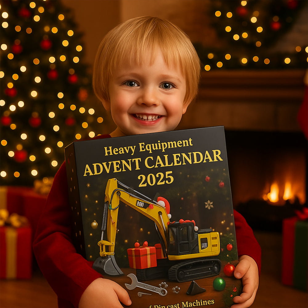 Adventskalender Baumaschinen 2025 | 24 Druckguss Modelle - Bagger, Kran, Traktor | Robuste Metallmodelle zum Sammeln und Spielen 1