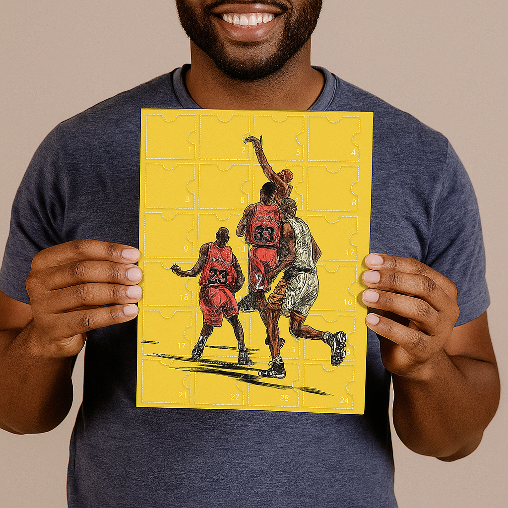 Adventskalender Basketball Figuren | 24 Türchen, 30 x 18 x 5 cm | Robuster Karton, Mini Sammelfiguren, ideales Geschenk 4