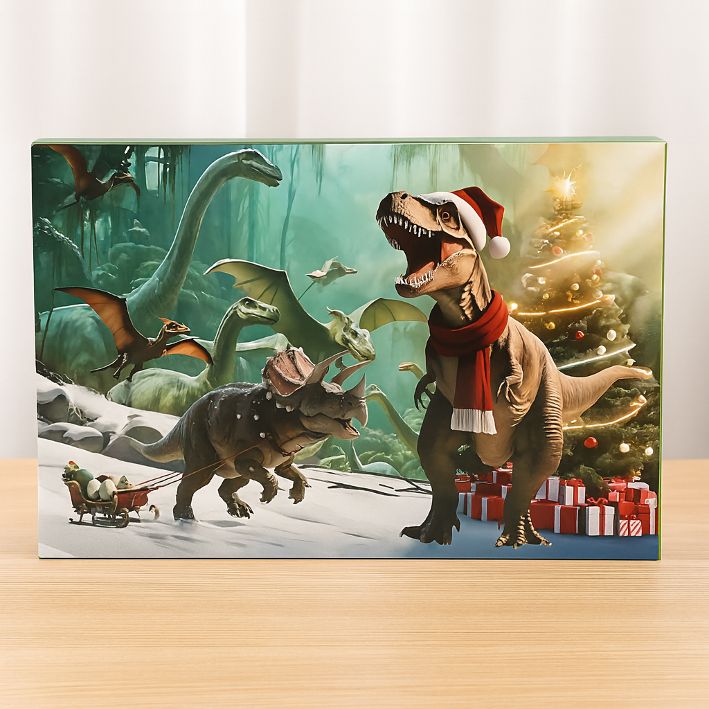Adventskalender Dinosaurier Figuren | 24 Türchen mit Lernspiel-Figuren zum Sammeln | Robuste Kunststoff-Figuren für Kinder 4