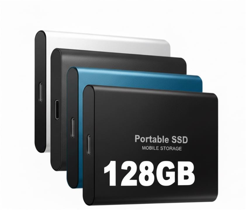 Externe SSD 128GB | Ultraschnelle Datenübertragung, schlagfestes Aluminiumgehäuse | Kompakt für Reise, Beruf und Gaming 3