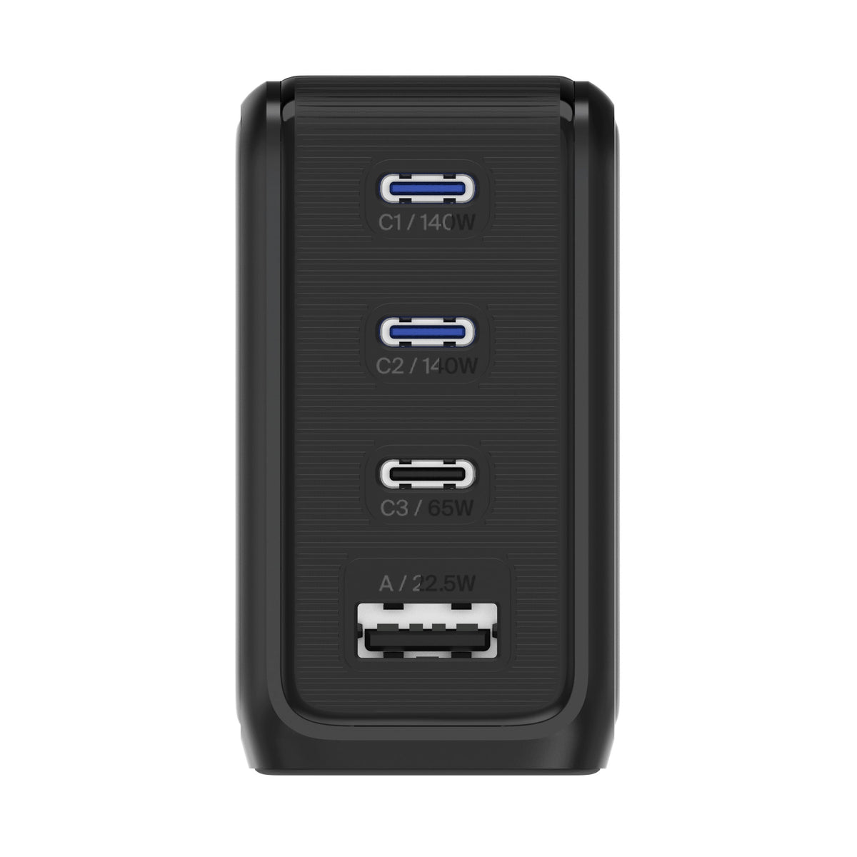 USB-C Ladegerät GaN 140 W Schnellladegerät 4 Anschlüsse mit LCD-Anzeige