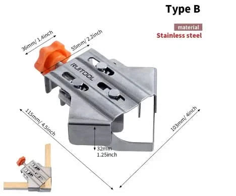 90°-Winkelspanner aus Stahl | 2er-Set mit ergonomischem Spannknauf | Präzise rechtwinklige Holzverbindungen ohne Ausrichten 10