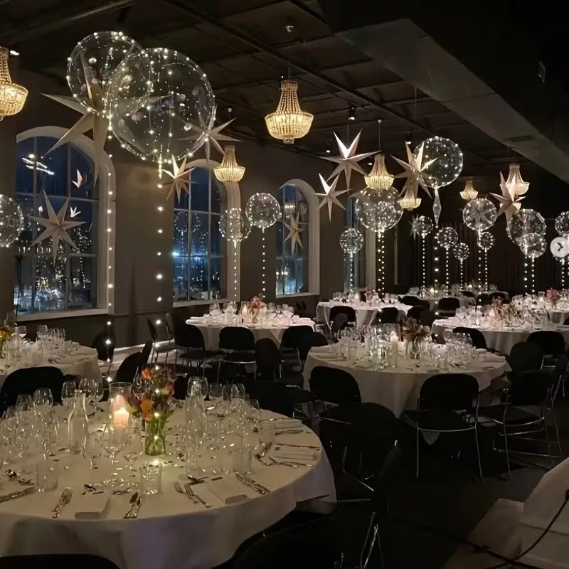 LED Luftballons für Partys | 10er Set mit 3m LED-Lichterkette | Wiederverwendbar aus Naturlatex, batteriebetrieben 2