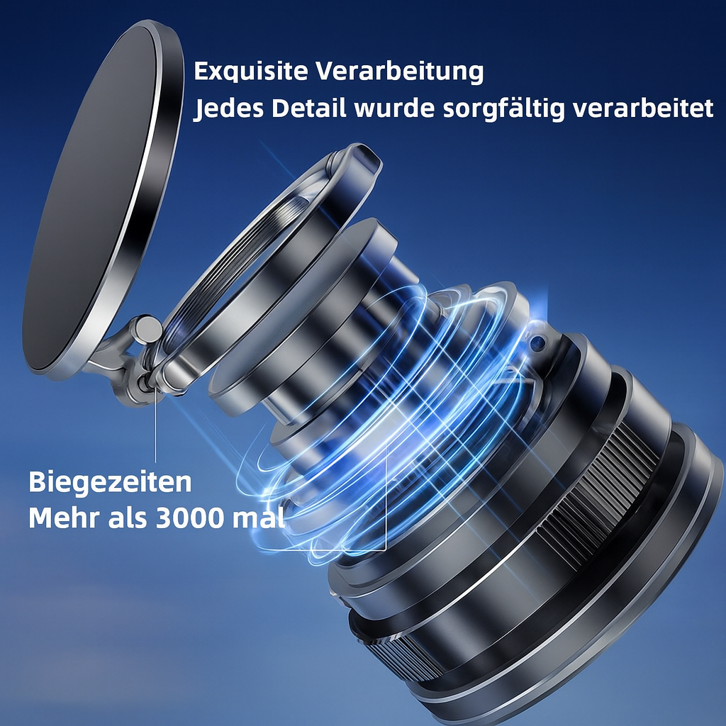 Magnetischer Handyhalter 360° drehbar faltbar mit Vakuum-Saugnapf