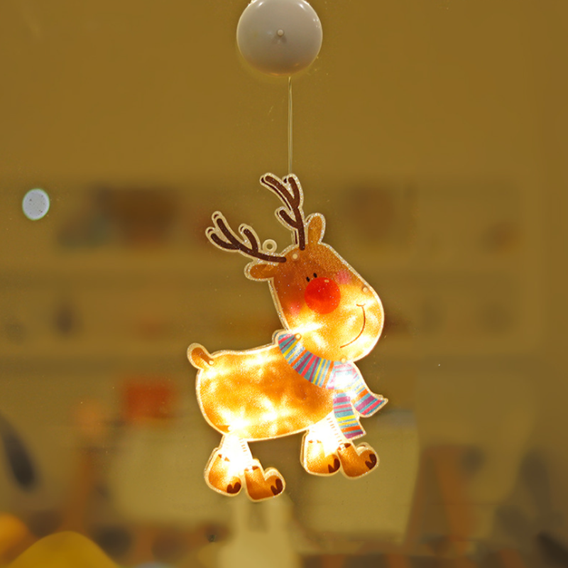 Weihnachts-Lichterkette Silhouette Batteriebetrieben Warmweiß 24