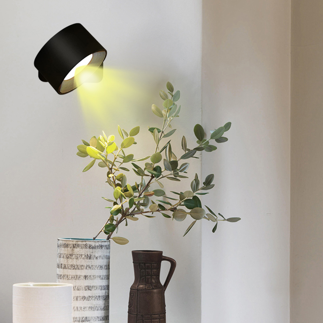 Wandleuchte kabellos & wiederaufladbar | 360° LED-Rundumlicht, 3 Farben | Wasserdicht, für Innen und Außen geeignet 4
