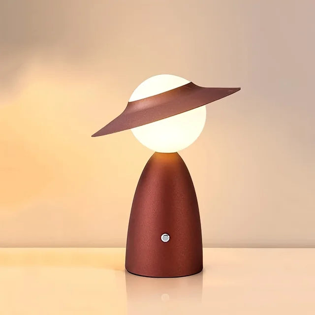 LED Tischlampe mit kabelloser Ladestation | Metall, Blau oder Rot, Touch-Bedienung | Für Nachttisch und Wohnzimmer 5