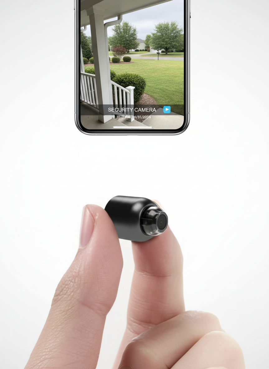 Mini WiFi Sicherheitskamera 2er-Set | 1080P Full HD, 140° Weitwinkel, Nachtsicht | Bewegungserkennung, 32GB SD-Karte inklusive 1