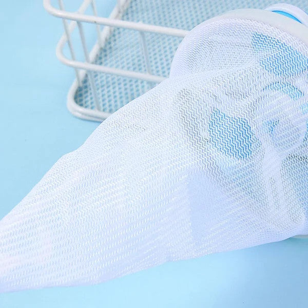 Fusselfänger für die Waschmaschine 15 x 8 cm | Nylon-Netz mit 3 Kugeln | Fängt Tierhaare und Fusseln beim Waschgang auf 7