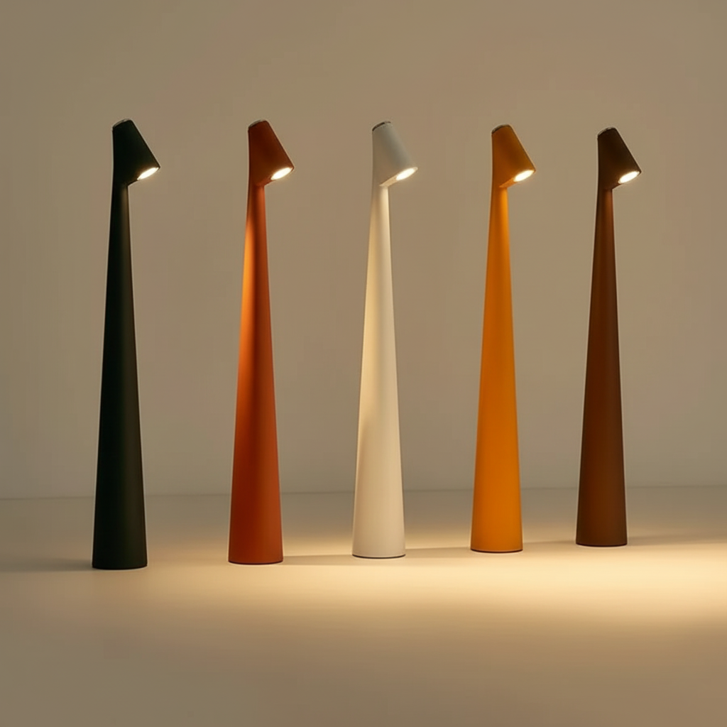 Kabellose LED-Tischlampe mit Akku | Nordisches Design aus Metall und Glas | Ideal für Nachttisch, Schreibtisch und Wohnraum 1