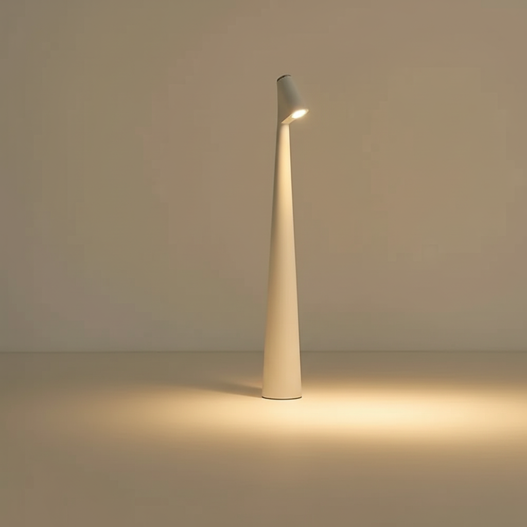 Kabellose LED-Tischlampe mit Akku | Nordisches Design aus Metall und Glas | Ideal für Nachttisch, Schreibtisch und Wohnraum 6