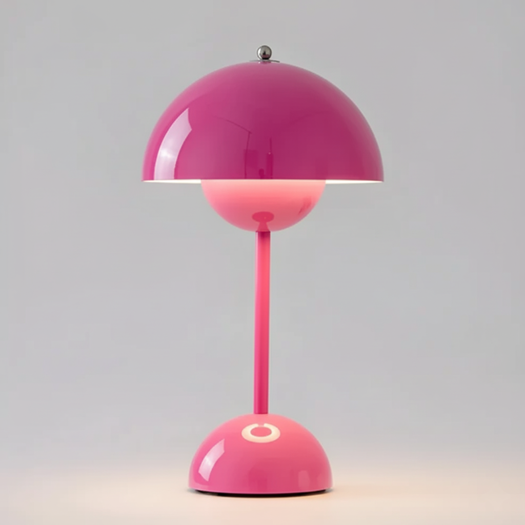 Tischlampe Edelstahl Ø 16 x H 29,5 cm | Skandinavisches Design in 7 Farben | Stufenlos Dimmbar per Fingertipp fürs Zuhause 9