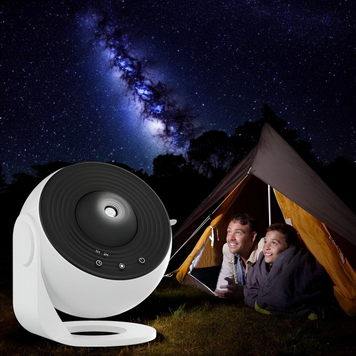 Galaxie-Projektor Sternenhimmel 360° | 13 Projektionsscheiben, doppelte Helligkeit | Abschaltautomatik, leises Nachtlicht 2
