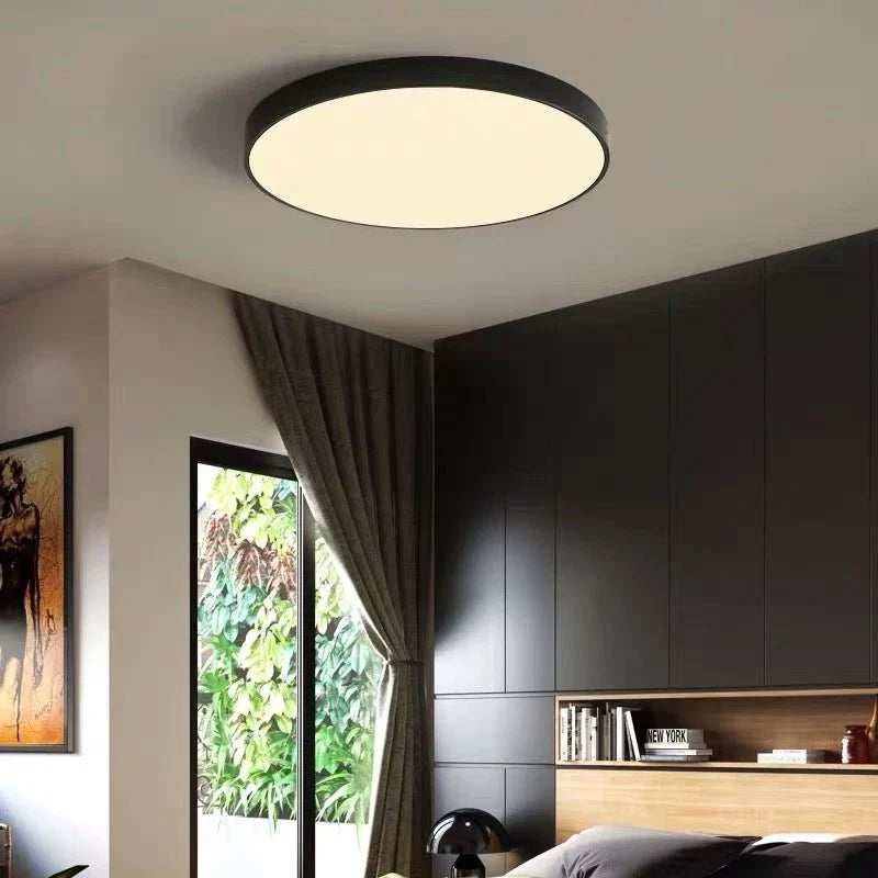 Runde LED Deckenleuchte aus Metall | Gleichmäßige Ausleuchtung für Wohnzimmer, Kinderzimmer, Büro | Energieeffizient Klasse A+ 2