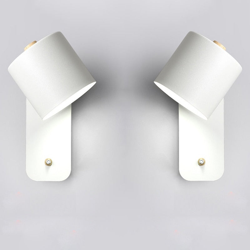 LED Wandleuchte aus Metall mit Schalter | Weiß, Grün, Grau | Direkt bedienbar mit Ein-/Ausschalter für Wohn- und Schlafzimmer 4
