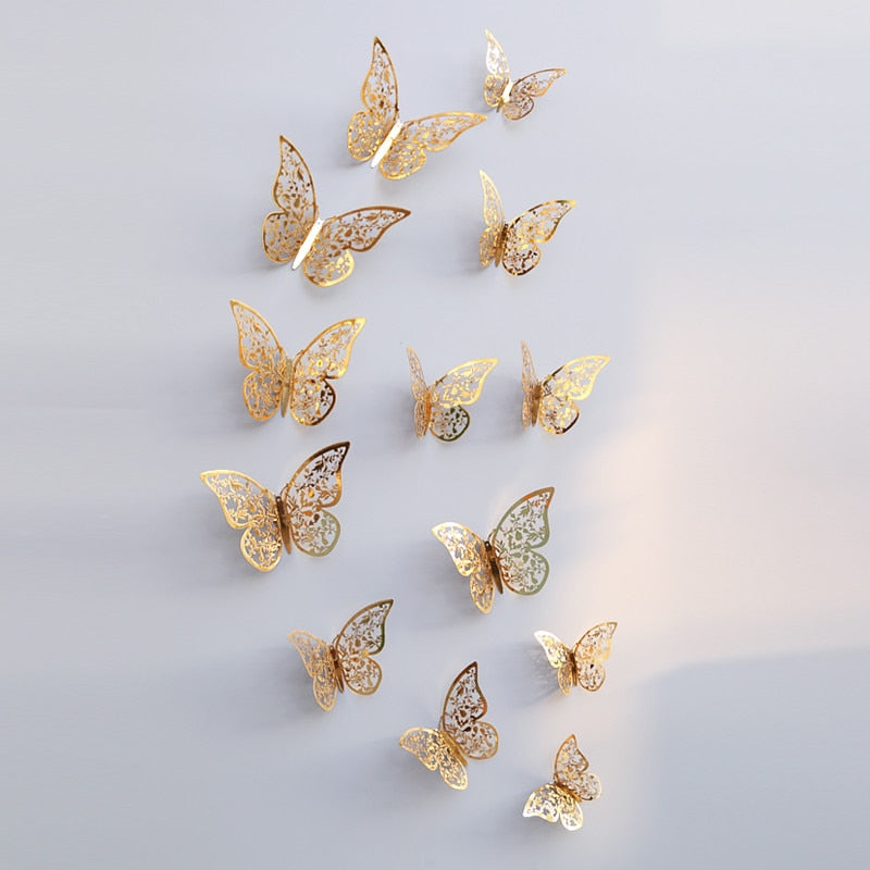 3D Butterfly Wall Decor Rose Gold Metallic Finish - Product detail 16