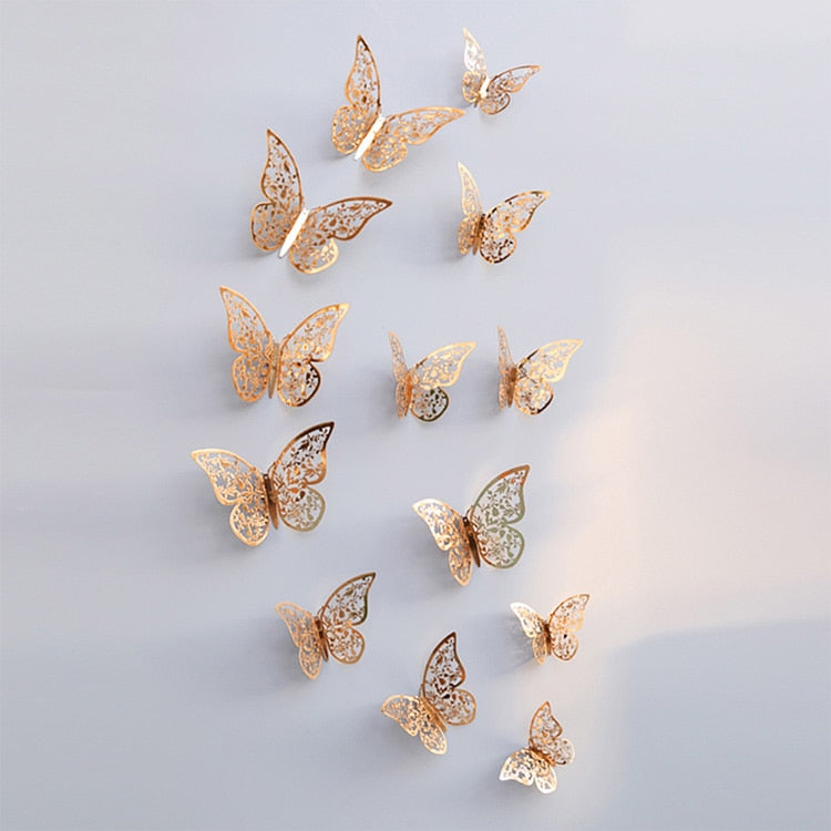 3D Butterfly Wall Decor Rose Gold Metallic Finish - Product detail 10
