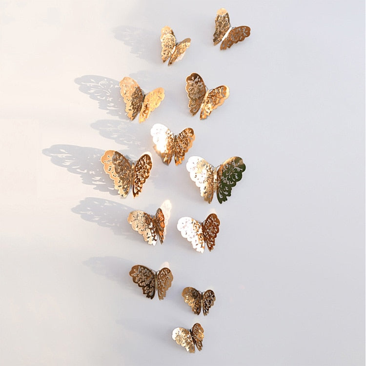 3D Butterfly Wall Decor Rose Gold Metallic Finish - Product detail 8