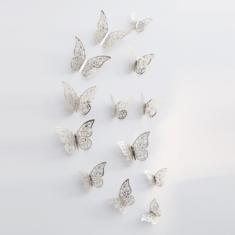3D Butterfly Wall Decor Rose Gold Metallic Finish - Product detail 13