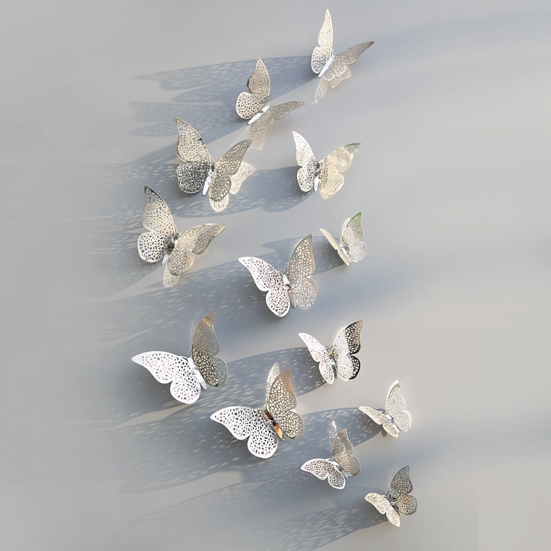 3D Butterfly Wall Decor Rose Gold Metallic Finish - Product detail 12